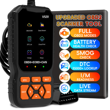 Code reader, OBD2 Reader Diagnostic Tool, OBDII EOBD Car Code Scanner Check Engine Light Fault Code