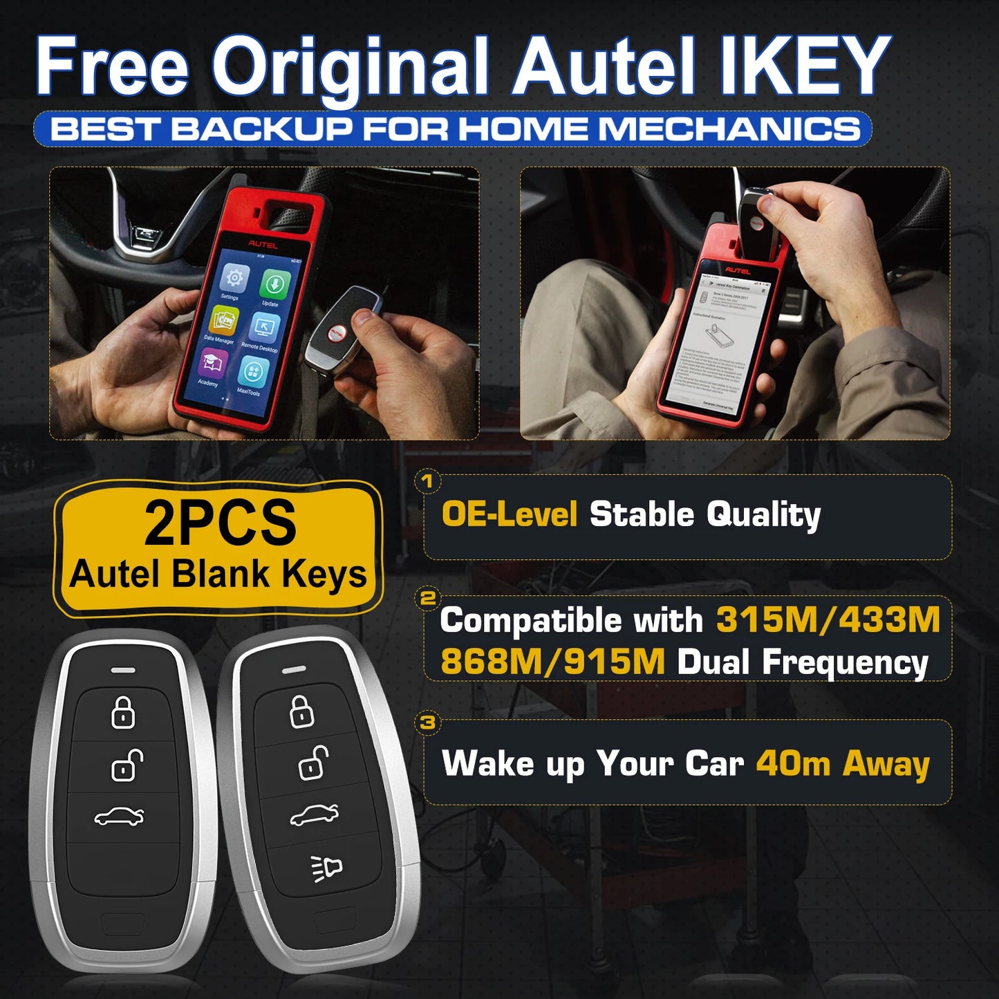 Autel KM100 KM100X Key Fob Programmer Universal Smart Key Generator Remote Immobilizer Tool