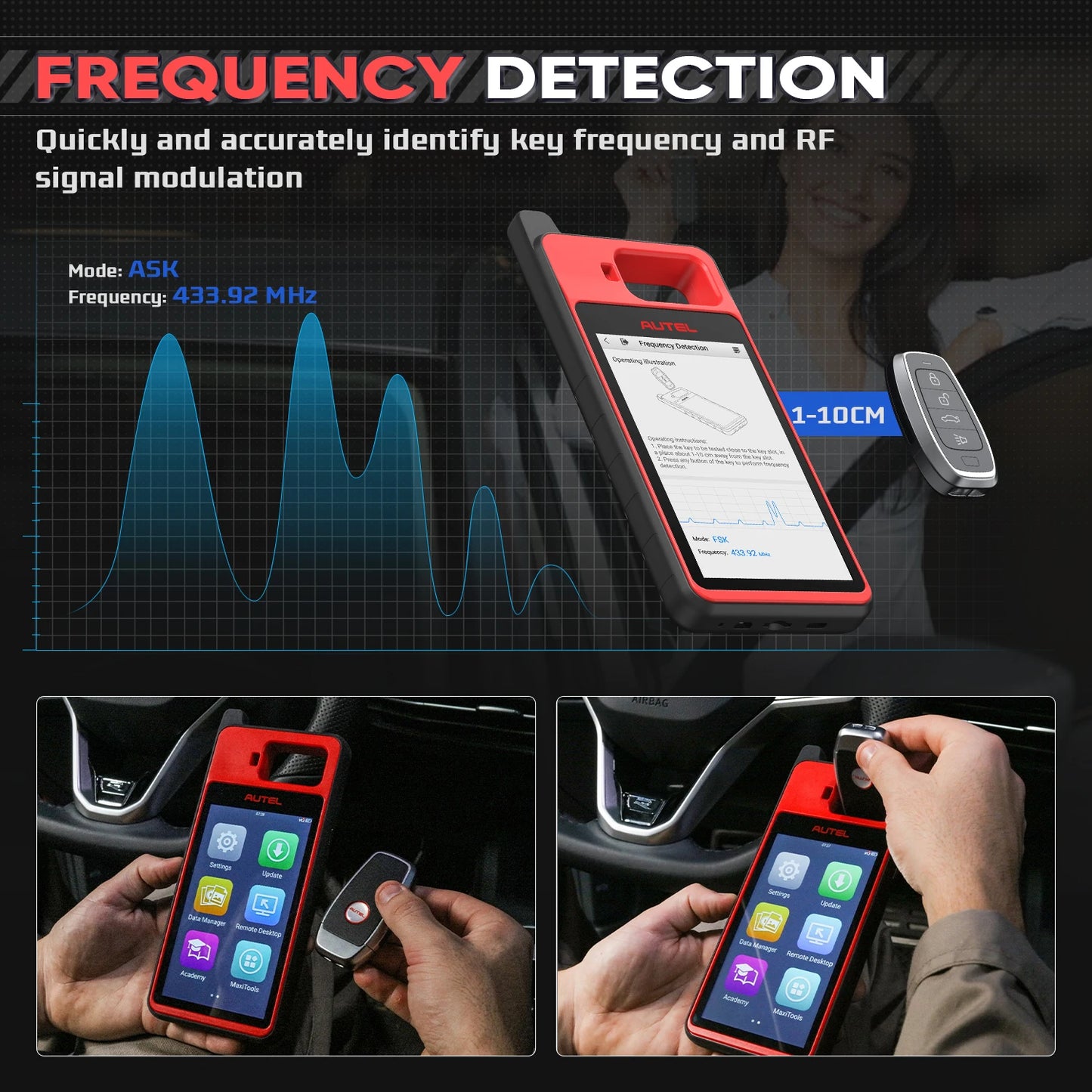 Autel KM100 KM100X Key Fob Programmer Universal Smart Key Generator Remote Immobilizer Tool