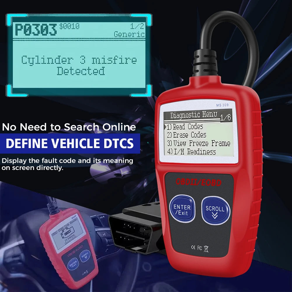 Car Diagnostic Tools Universal Version Fault Code Clear OBD 2 Scanner OBD2 Code Reader