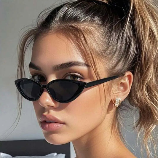 New Vintage Black Cat Eye Sunglasses Woman