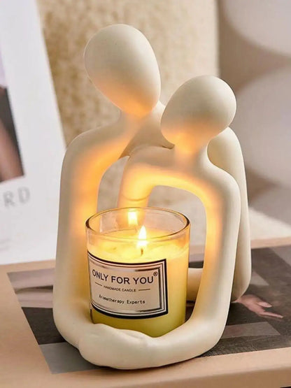 Heartwarming Loving Couple Resin Statue - A Timeless Modern Home Decor Accent for Bookshelves, Office Desks, and Nightstands