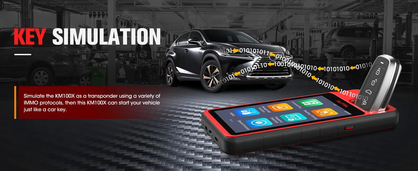 Autel KM100 KM100X Key Fob Programmer Universal Smart Key Generator Remote Immobilizer Tool