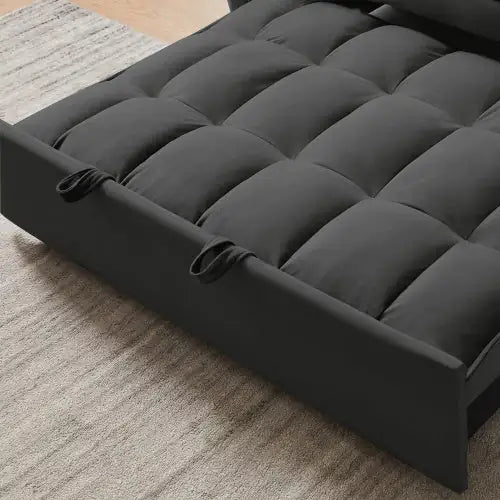 Modern Velvet Loveseat Futon Sofa Couch W  Pullout Bed,Small Love Seat Lounge Sofa W Reclining Backrest