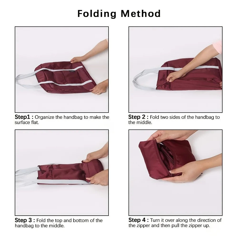 1 set of foldable large capacity travel luggage bag