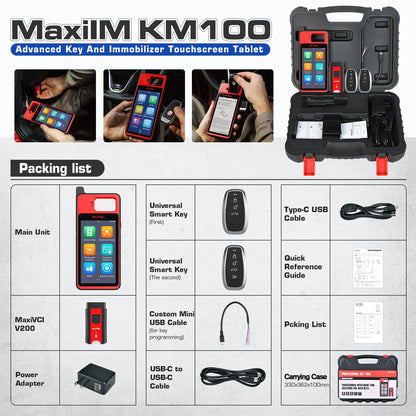 Autel KM100 KM100X Key Fob Programmer Universal Smart Key Generator Remote Immobilizer Tool