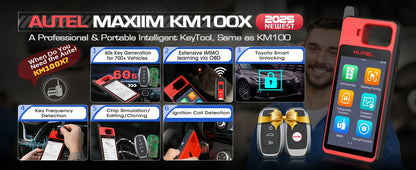 Autel KM100 KM100X Key Fob Programmer Universal Smart Key Generator Remote Immobilizer Tool