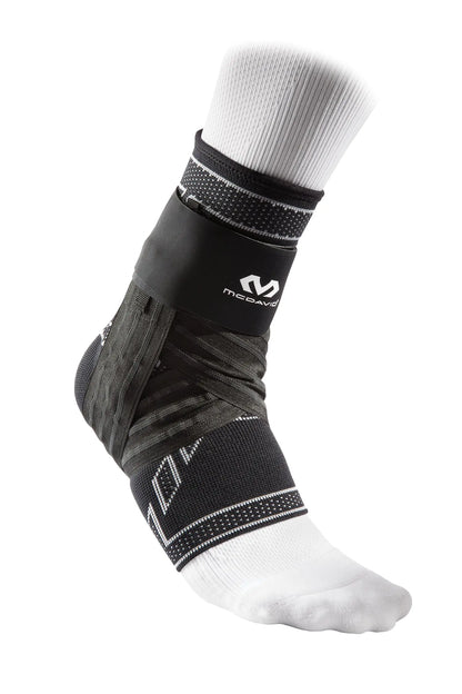 McDavid MD5146 Elite Engines Elastic Ankle Brace with FIG 6 Strap Stays Black X-Small