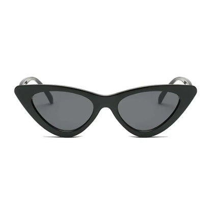 Cute Sexy Vintage Cat Eye Sunglasses Woman Small Black White Triangle Retro