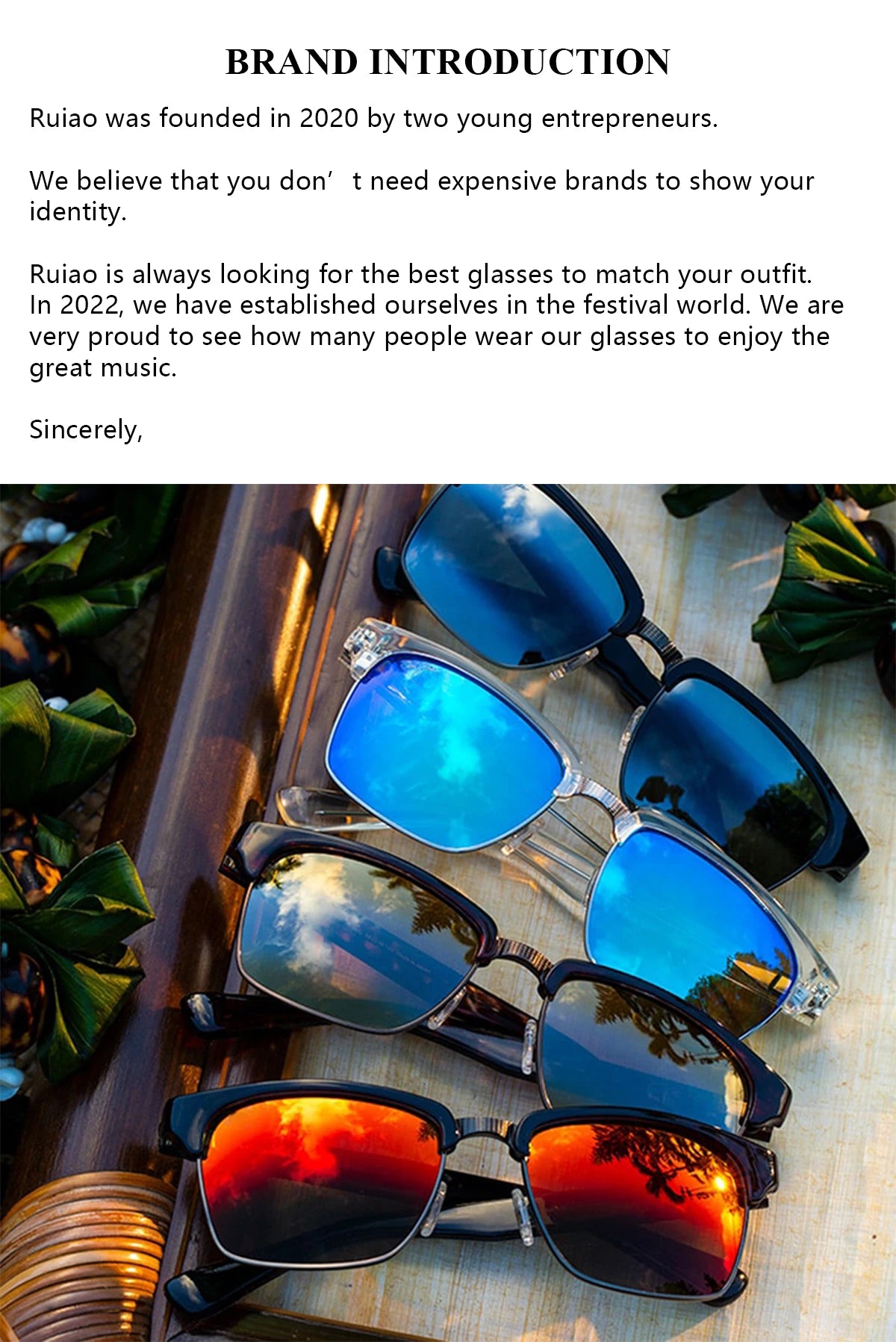 Ruiao 2025 Whole Luxury Premium Shades Designer Black Brand Sunglasses