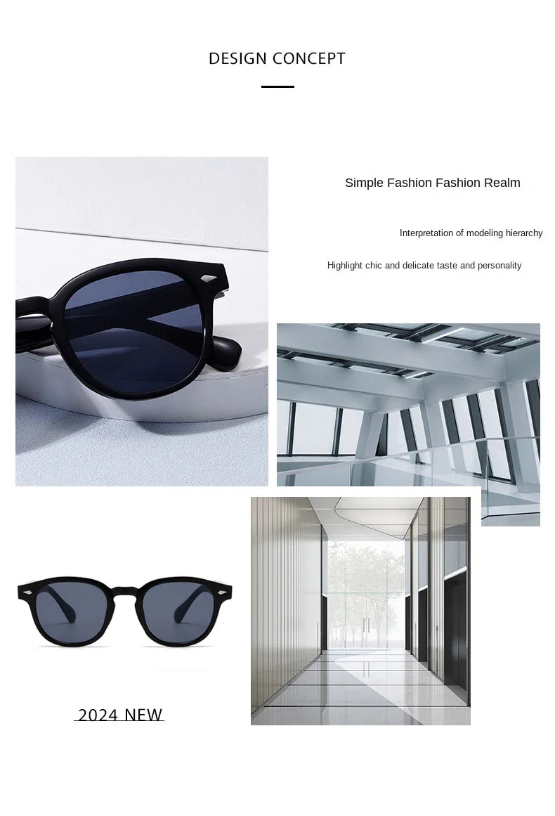 2024 New Vintage Rectangle Sunglasses Men Women