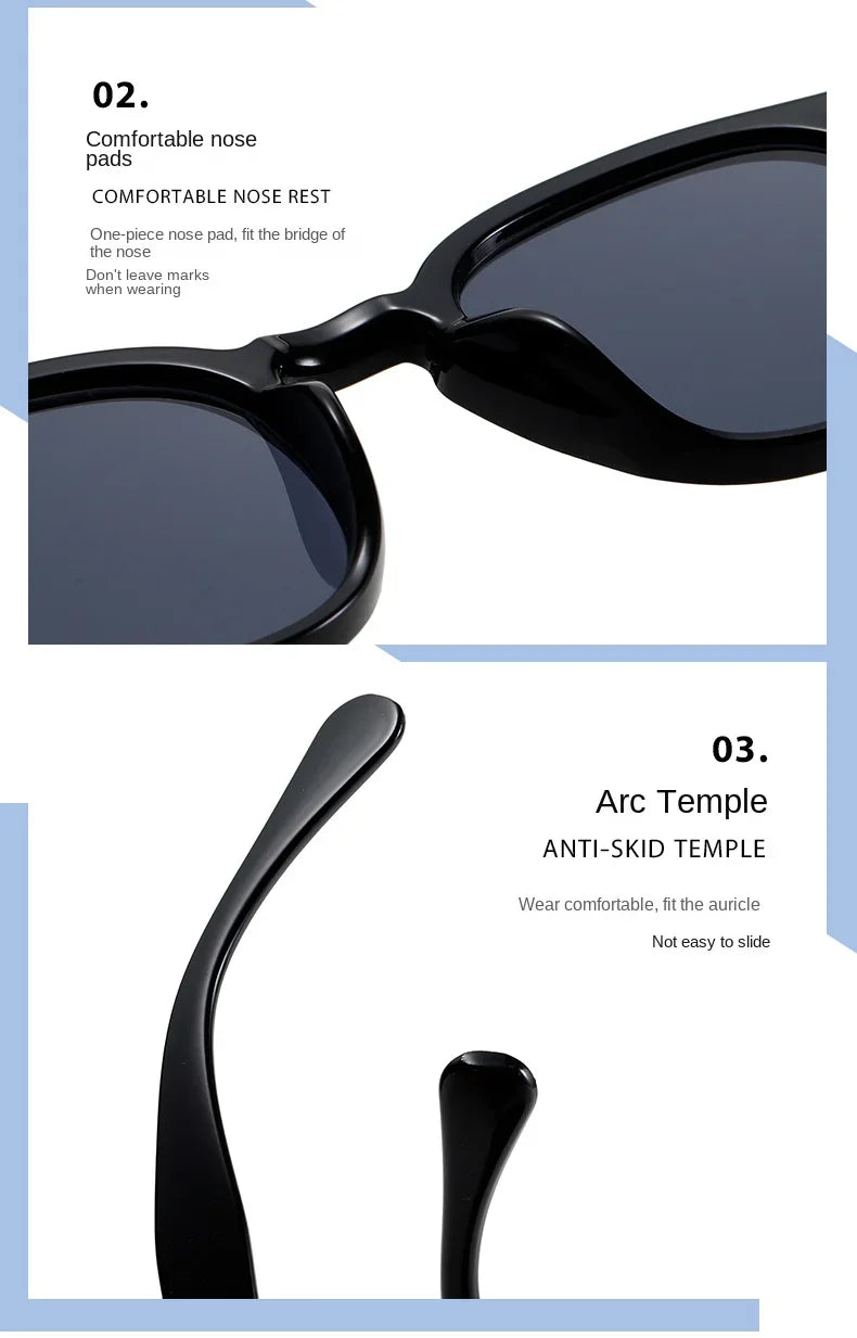 2024 New Vintage Rectangle Sunglasses Men Women