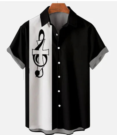 Hawaiian Beach Casual Polyester Spandex Men's Shirt