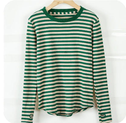 Women's Long Sleeve Striped T-Shirt