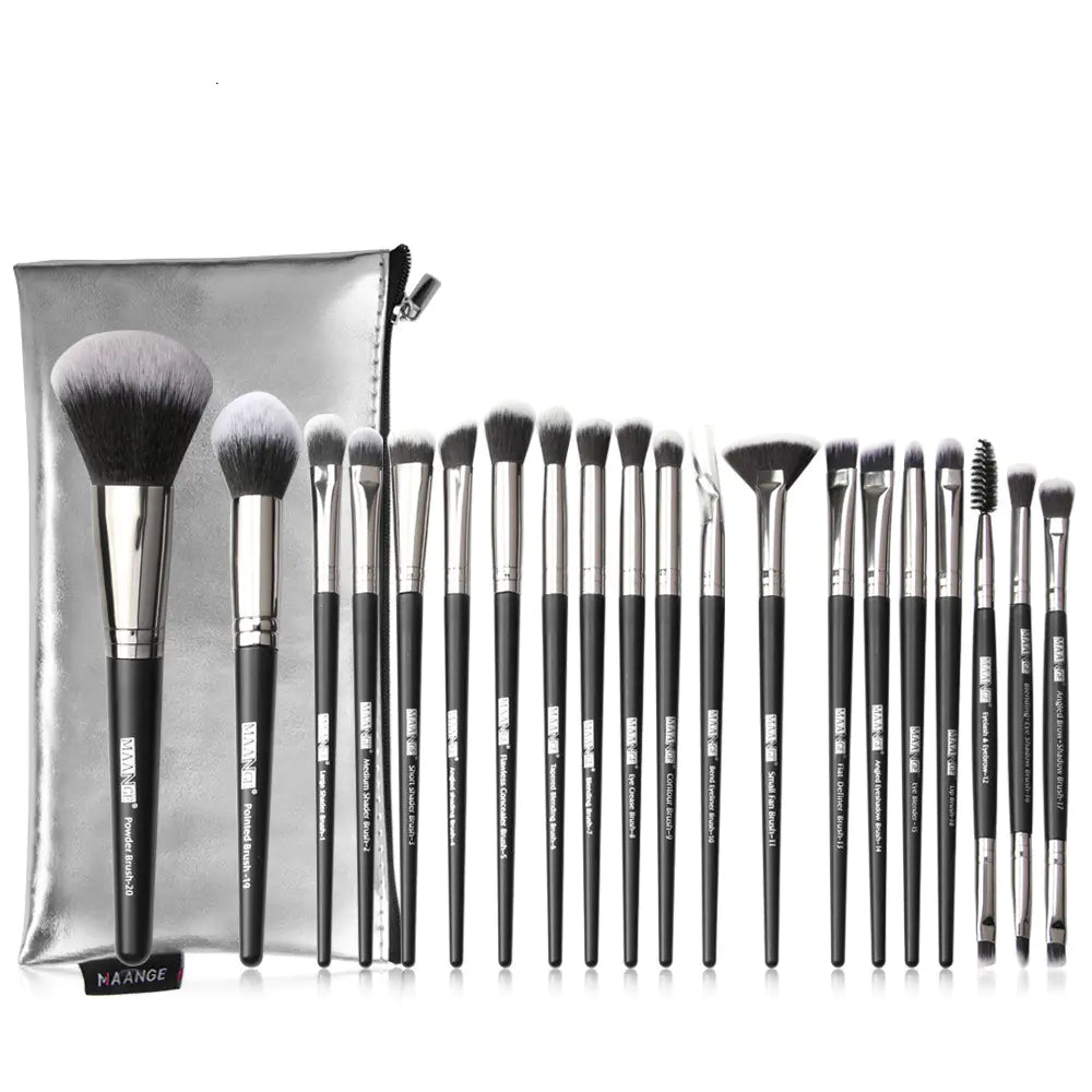 20-Piece Makeup Brush Set with Brush Bag