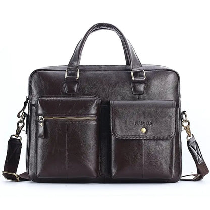 Men's Genuine Leather Top Layer Cowhide Briefcase