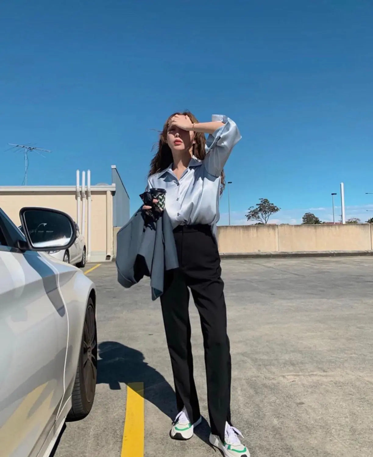 Women's Korean Style Loose Long Sleeve Shirt