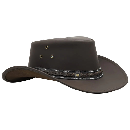 SideWinder Australian Leather Cowboy Hat