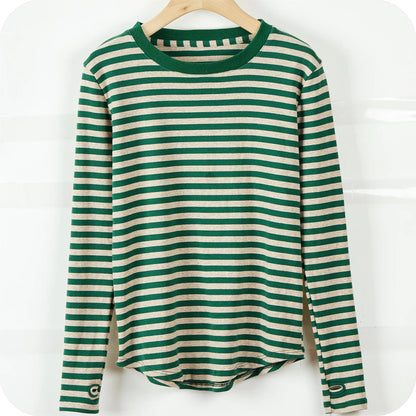 Women's Long Sleeve Striped T-Shirt