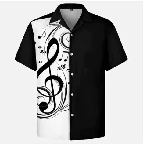 Hawaiian Beach Casual Polyester Spandex Men's Shirt