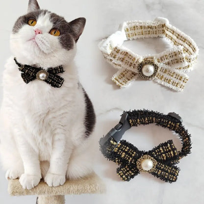 Silent Cat Bow Tie Pet Collar