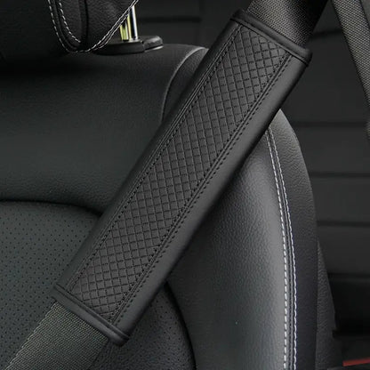 Car Seat Belt Shoulder Protector Pad - Fiber Leather