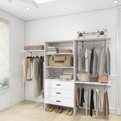 306 Closet Organizer System with Closet Shelves Wall Mounted