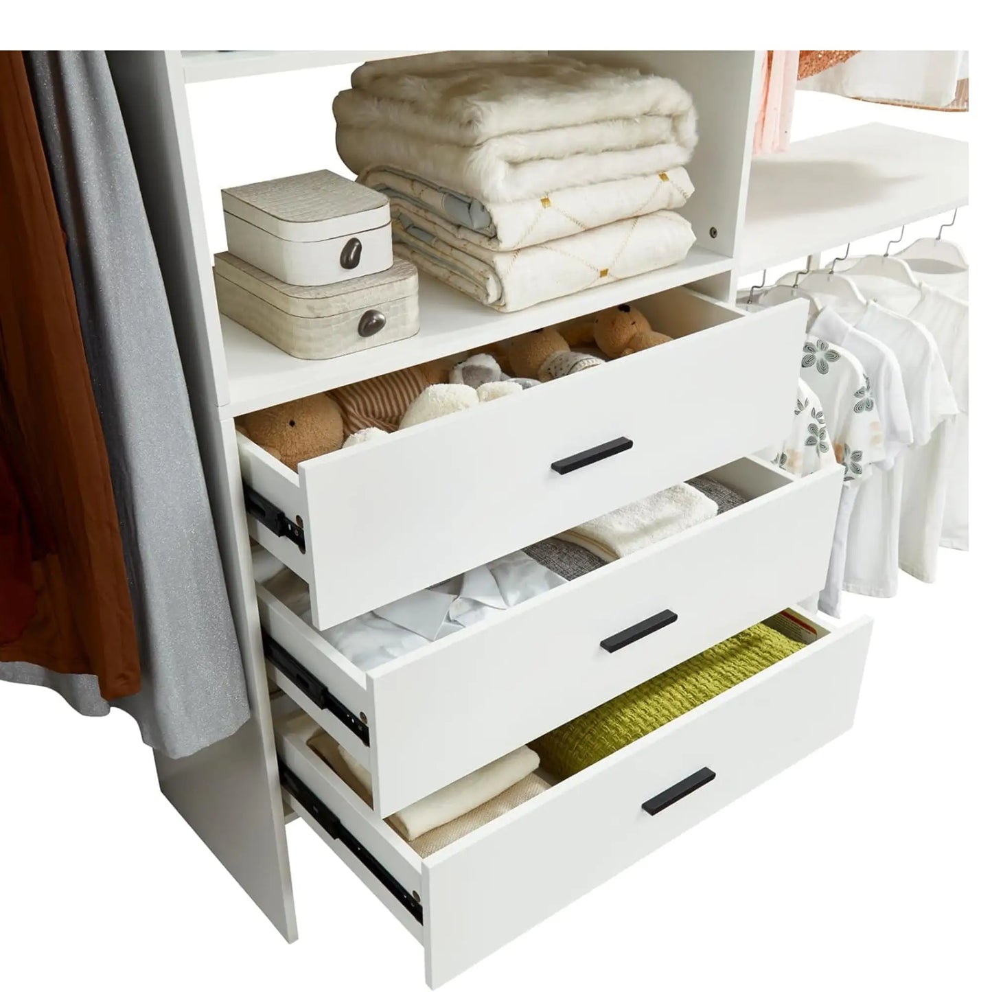 306 Closet Organizer System with Closet Shelves Wall Mounted