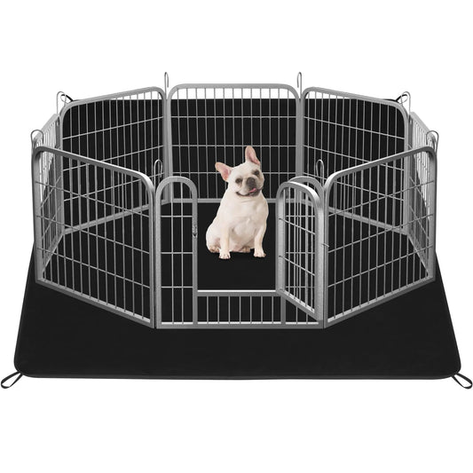 Dog Fence Puppy Pen Outdoor Pet Playpen Portable Dog Kennel Indoor Play Yard Gate