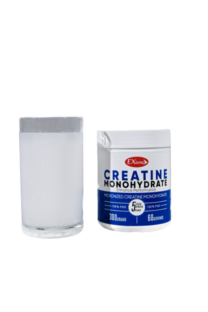 Exione 100% Pure Unflavored Micronized Creatine Powder 300g Muscle Growth Support Supplement