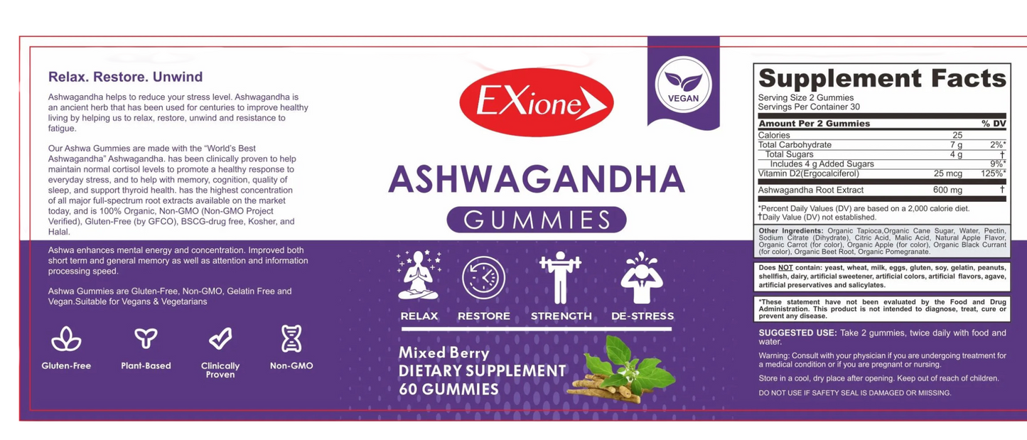 3 Bottles Of Ashwagandha For Stress Relief