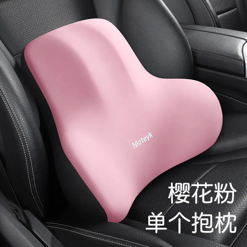Car Memory Foam Neck Pillow and Lumbar Support Cushion