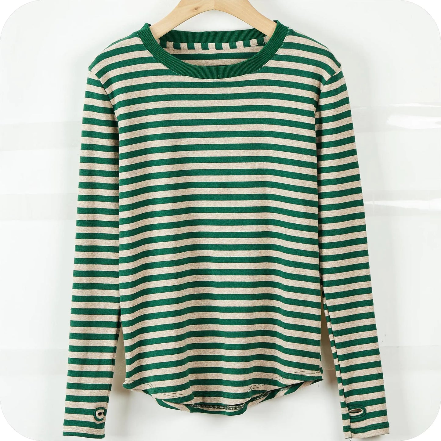 Women's Long Sleeve Striped T-Shirt