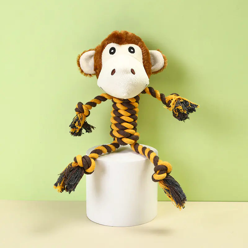 Interactive Plush Dog Toy with Sound for Chewing