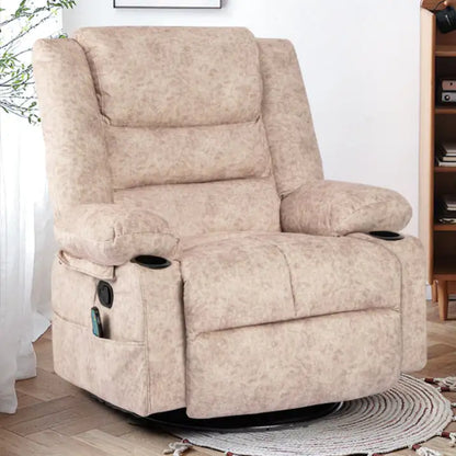 Beige Chaise Longue Sofa, Adult Swivel Lounger, Nursery Rocking Chair