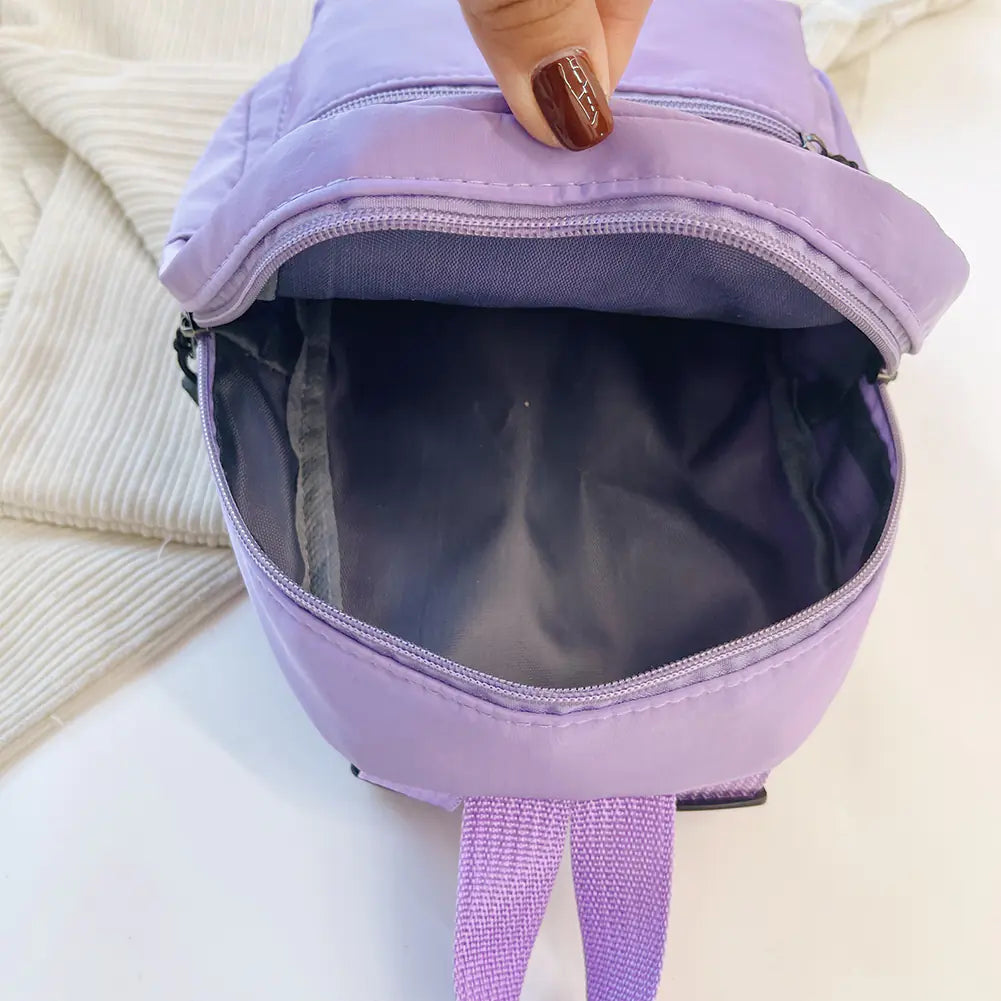 Casual Nylon Women Mini Backpack for School & Travel