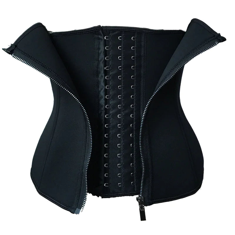 Zipper Front Neoprene Waist Corset