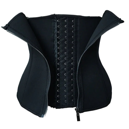 Zipper Front Neoprene Waist Corset