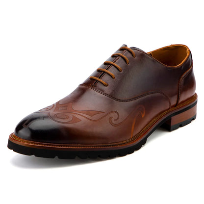 Meijiana Mens Dress Brown Shoes Oxford Dress Shoes for Men