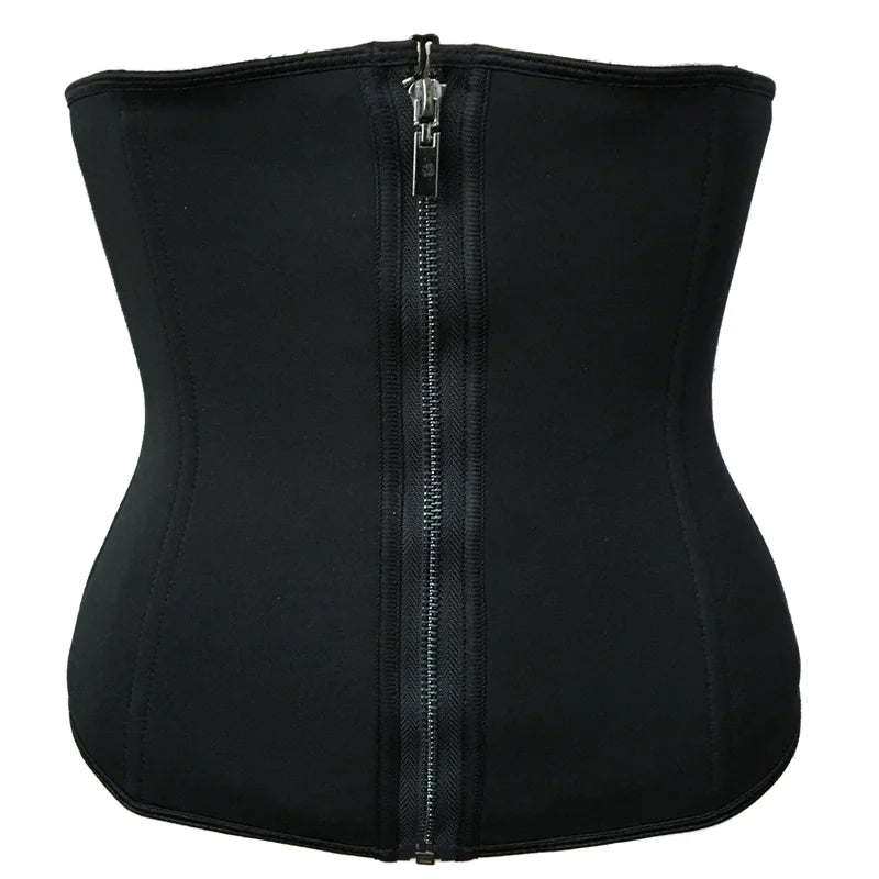 Zipper Front Neoprene Waist Corset