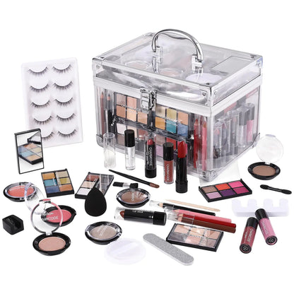 Makeup Kit for Women Full Kit - Eyeshadow Palette Lipsticks Lipgloss Blushes Contour Highlighters