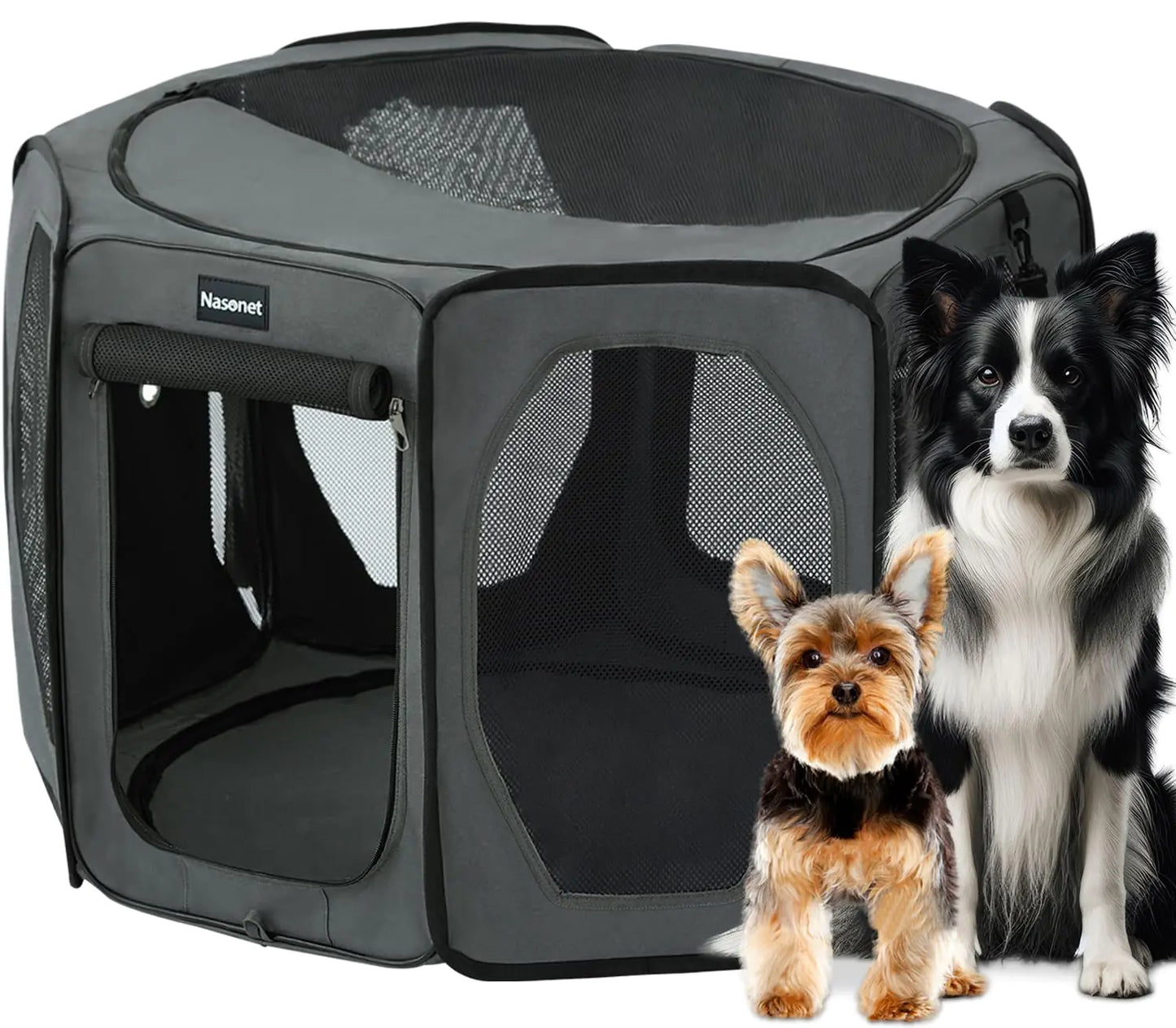 Nasonet Dog Playpen Cat Dog Crate Portable Pet Exercise Cage Kennel