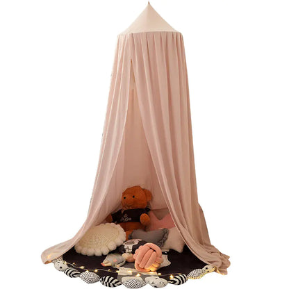 Dome Baby Crib Canopy with Light Blocking and Mosquito Net