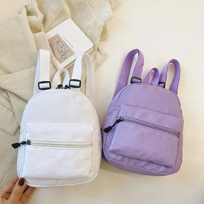 Casual Nylon Women Mini Backpack for School & Travel