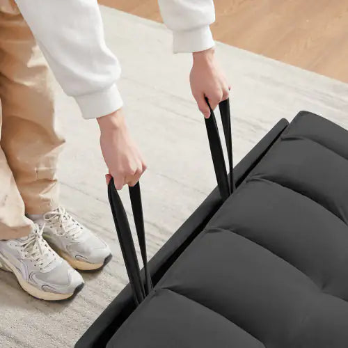 Modern Velvet Loveseat Futon Sofa Couch W  Pullout Bed,Small Love Seat Lounge Sofa W Reclining Backrest