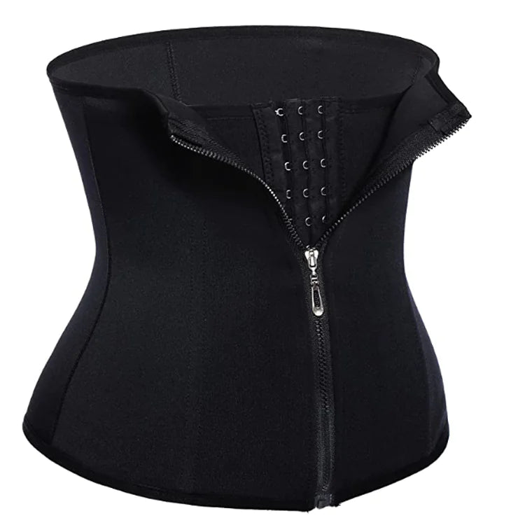 Hot-selling zipper three-breasted belt neoprene corset body burst SWEAT fitness postpartum body girdle