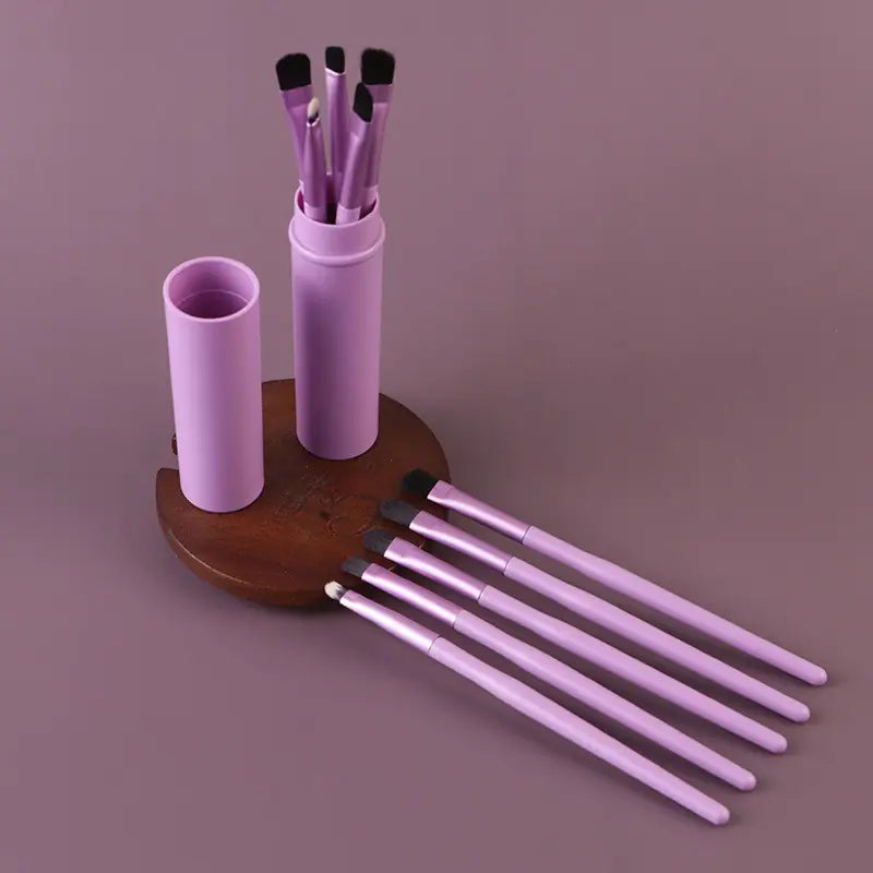 Pink Eye Makeup Brush Set of 5 - H1037_PU