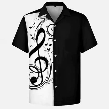 Hawaiian Beach Casual Polyester Spandex Men's Shirt