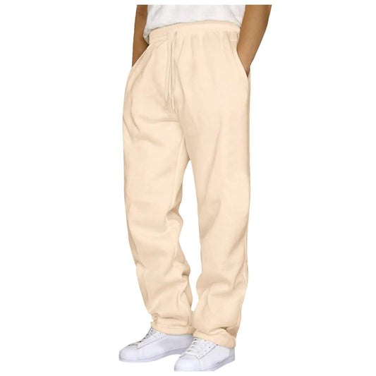 Mens Baggy Sweatpants Fleece Straight Leg Jogger Workout