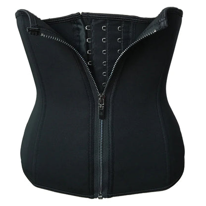 Zipper Front Neoprene Waist Corset